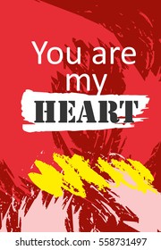 LOVE Happy St.Valentine's day card. Vector illustration