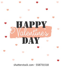 LOVE Happy St.Valentine's day card. Vector illustration
