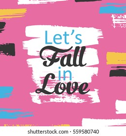 LOVE Happy St.Valentine's day card. Vector illustration