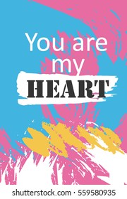 LOVE Happy St.Valentine's day card. Vector illustration