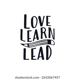 Love , Happy Teachers Day Sayings Typography Design