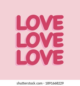 LOVE Happy Valentines day card, Font Type