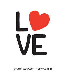 LOVE Happy Valentines day card, Font Type
