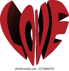 LOVE Happy Valentines day card, Font Type