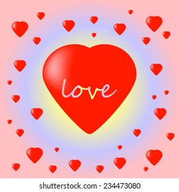 LOVE Happy Valentines day card, Font Type
