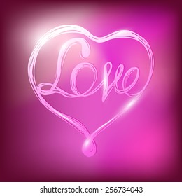 LOVE Happy Valentines day card, Font Type