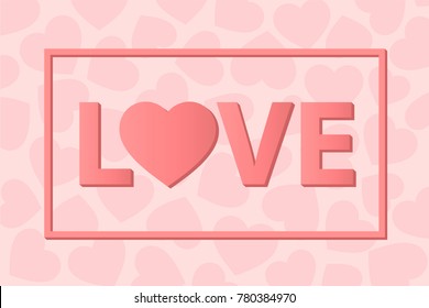 LOVE Happy Valentines day card, Font Type
