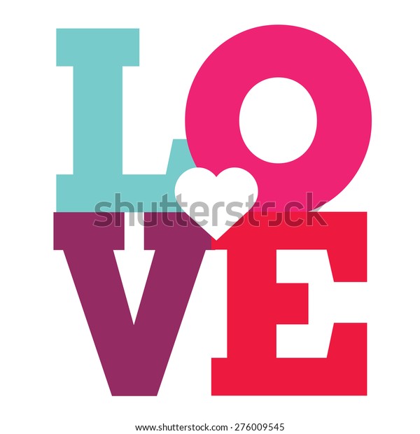 Loveハッピーバレンタインデーカード フォントタイプベクターイラスト のベクター画像素材 ロイヤリティフリー 276009545