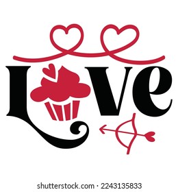 Love - Happy Valentine's Day SVG And T-shirt Design, Love Hearts vector File. Happy Valentine's day vector card. Happy Valentines Day lettering on a white background.