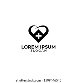 love health logo design, monochrome logo