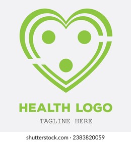 Love Health Logo. Love Health Template Logo Design - Heart and check logo design template in minimalist line style