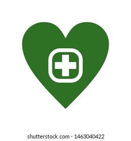 Love Health logo vector template. Health Love logo concepts. Love pulse logo icon