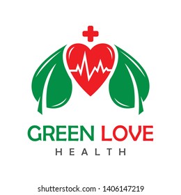 love health natural logo design