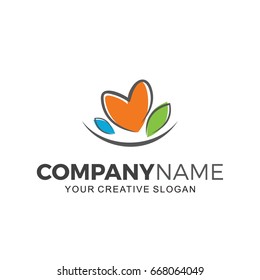Love healthy logo vector illustration