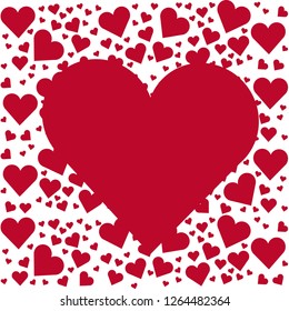 love hears background illustration 