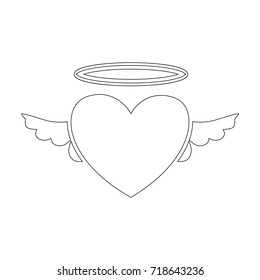 love heart angel icon