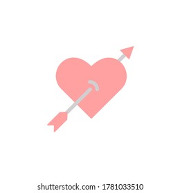Love, heart, arrow icon. Simple color vector elements of marriage icons for ui and ux, website or mobile application