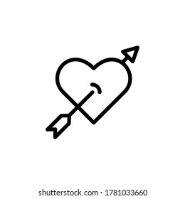 Love, heart, arrow icon. Simple line, outline vector elements of marriage icons for ui and ux, website or mobile application