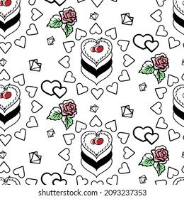 Love Heart Background Pattern Valentines day Greet.