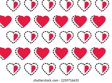 love heart background vector