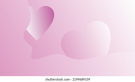 Love heart background wallpaper abstract with pink and purple color based