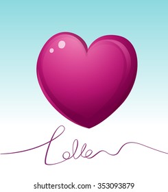 Love heart balloon
