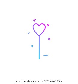  love heart balloon icon vector design