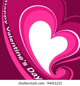 Love heart. Beautiful card with heart. Vector illustration.