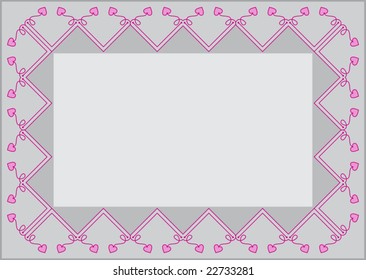 Borde del corazón de amor, diseño del marco