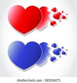 Love heart burst banner