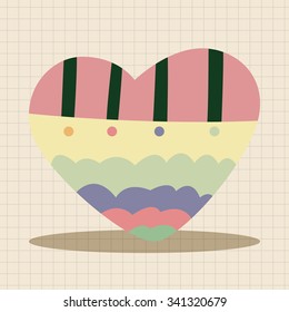 love heart cartoon elements vector, eps