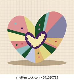 love heart cartoon elements vector, eps