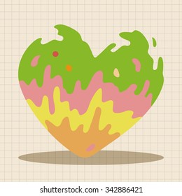 love heart cartoon elements vector,eps