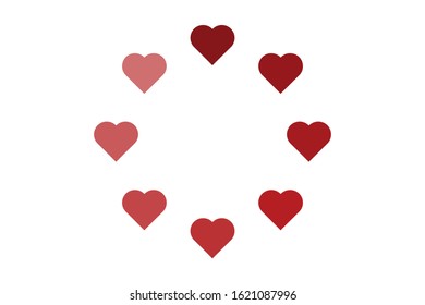 love heart circle loading icon isolated vector illustration