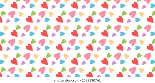 Love Heart Colorful Pattern, Heart Pastel for Backgroud, Cute Romantic Hearts Wallpaper Print, Valentine's Day Holiday Backdrop Heart Texture, Romantic Wedding Design