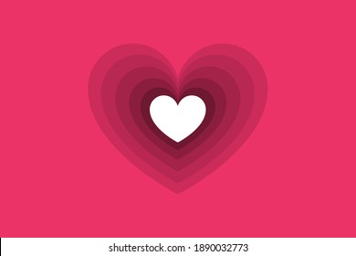 love heart concept background. paper cut style for valentine's day or invitation cards. digital craft paper art. vector illustration.