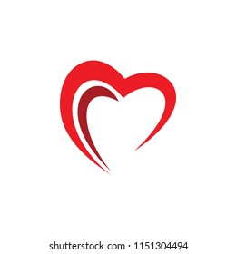 love heart couple valentine vector logo