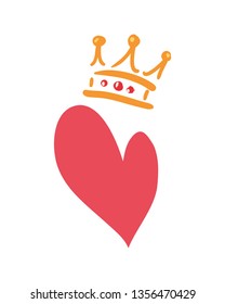 love heart crown