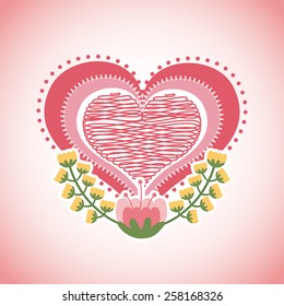 love heart design, vector illustration eps10 graphic 