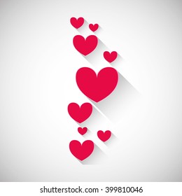 Love with heart design, vector illustration