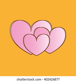 Love with heart design, vector illustration