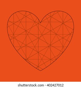Love with heart design, vector illustration