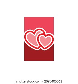 Love and heart design Vector and logo seamless illustration background