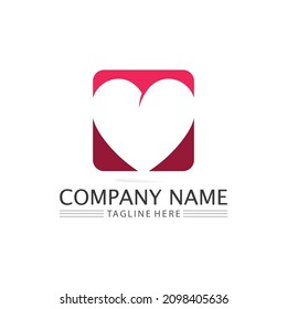 Love and heart design Vector and logo seamless illustration background