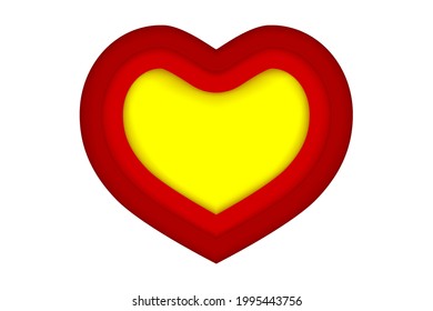 Love heart design vector on white background, Valentine's day