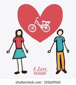 love heart, desing over white background, vector illustration