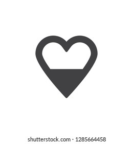Love heart energy vector icon. filled flat sign for mobile concept and web design. Heart love level simple solid icon. Symbol, logo illustration. Pixel perfect vector graphics