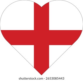 Love Heart England Bandeira Europa País