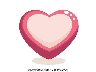 Caricatura vectorial plana del corazón del amor