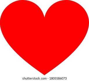 Love Heart flat vector pictogram. An isolated icon on a white background.